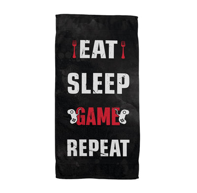 Eat Sleep Game Repeat - Handtuch & Strandtuch