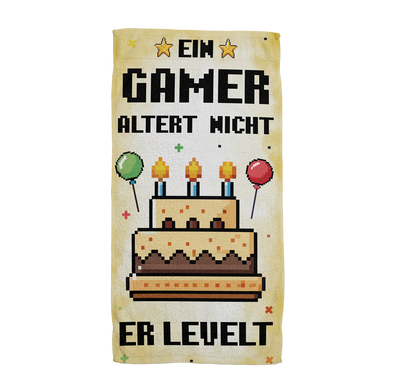 Ein Gamer altert nicht er levelt (Pixel Style) - Handtuch & Strandtuch
