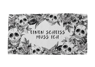 Einen Scheiss muss ich (Skull Statement) - Handtuch & Strandtuch