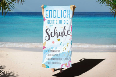 Endlich geht´s in die Schule - Handtuch & Strandtuch