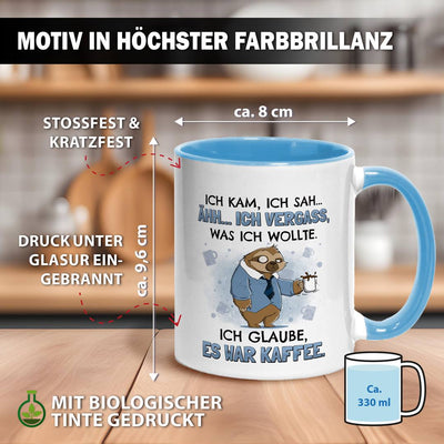 Tasse - Ich vergaß, was ich wollte. Ich glaube, es war Kaffee. - Ratzfatz das Faultier
