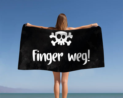 Finger weg! Totenkopf - Handtuch & Strandtuch
