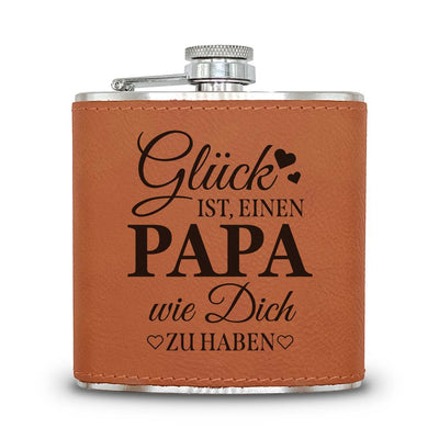 Flachmann Geschenkset - Glück ist, einen Papa wie Dich zu haben