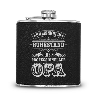 Flachmann Geschenkset - Ich bin nicht im Ruhestand, ich bin professioneller Opa
