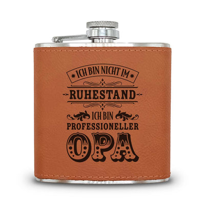 Flachmann Geschenkset - Ich bin nicht im Ruhestand, ich bin professioneller Opa
