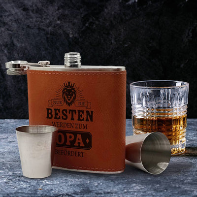 Flachmann Geschenkset - Nur die Besten werden zum Opa befördert