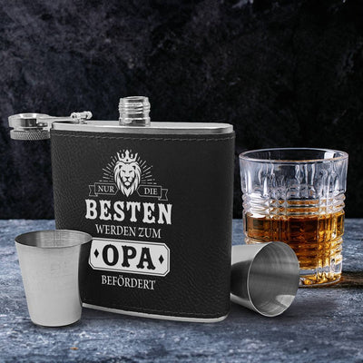 Flachmann Geschenkset - Nur die Besten werden zum Opa befördert