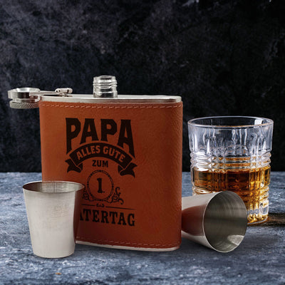 Flachmann Geschenkset - Papa Alles Gute zum 1. Vatertag