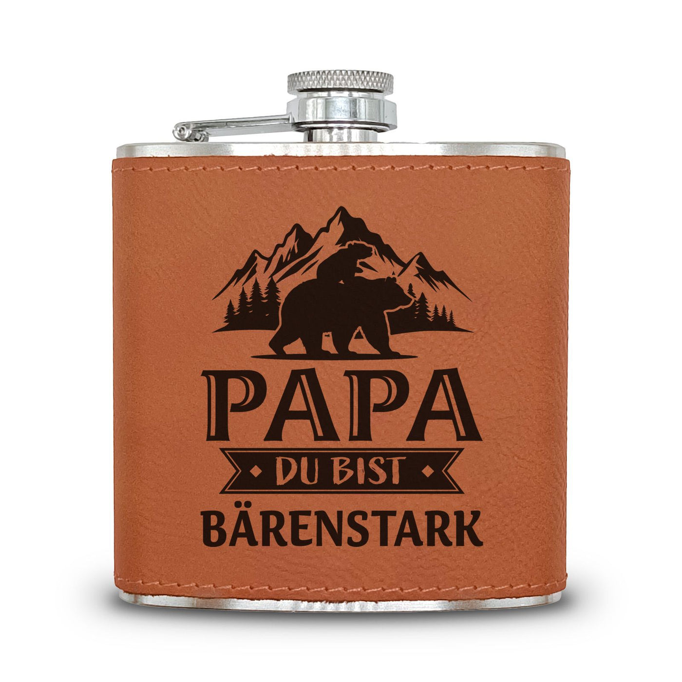 Flachmann Geschenkset - Papa Du bist Bärenstark