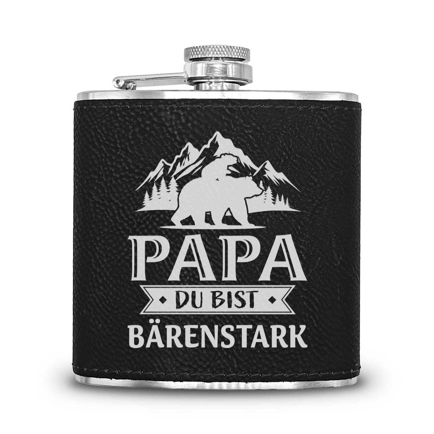 Flachmann Geschenkset - Papa Du bist Bärenstark