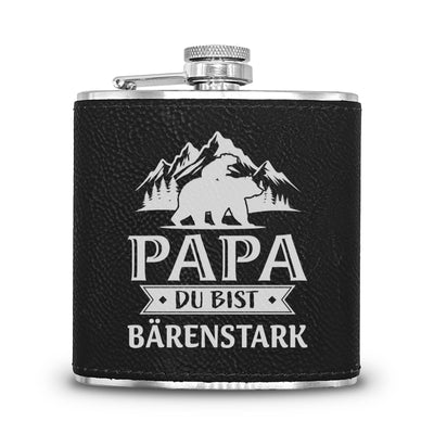 Flachmann Geschenkset - Papa Du bist Bärenstark