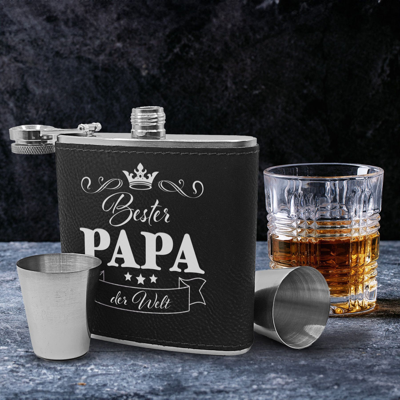 Flachmann Geschenkset - Bester Papa der Welt