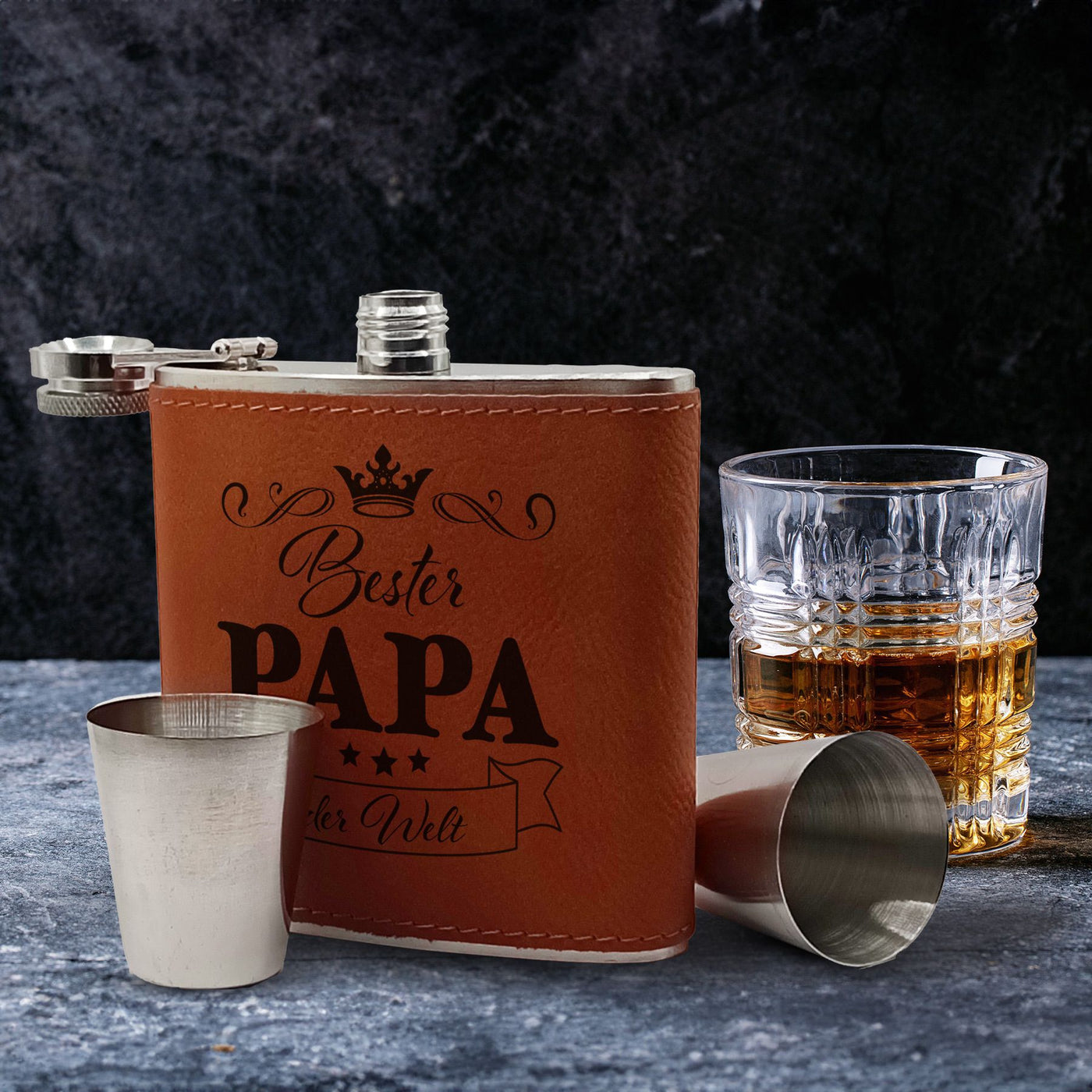 Flachmann Geschenkset - Bester Papa der Welt