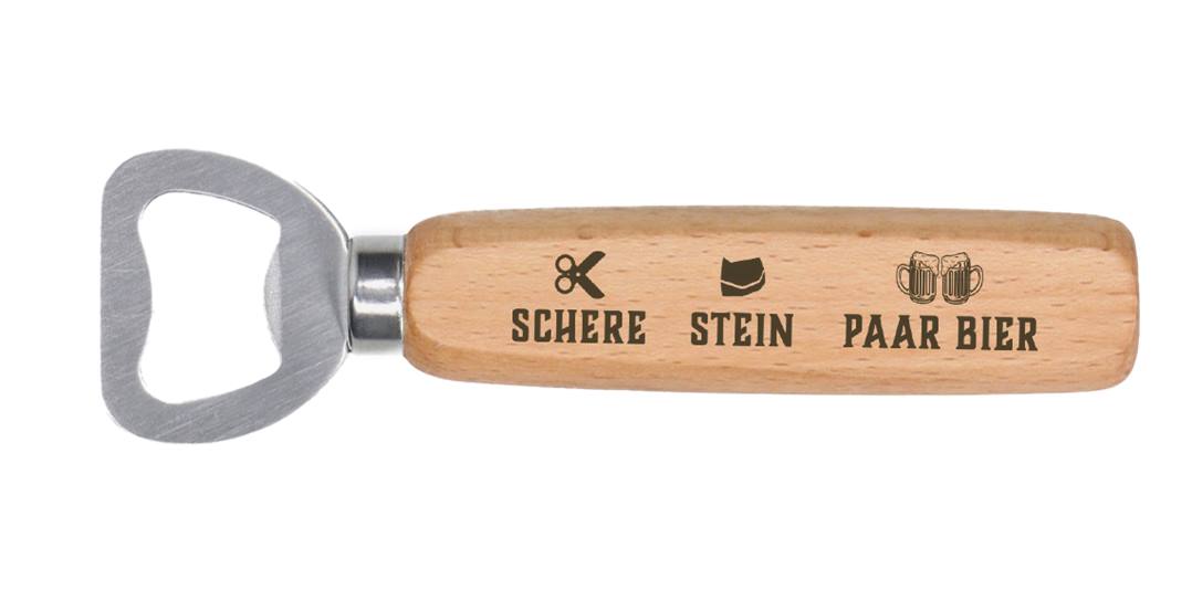 Flaschenöffner - Schere, Stein, paar Bier
