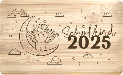 Frühstücksbrettchen - Schulkind 2025 (Einhorn)