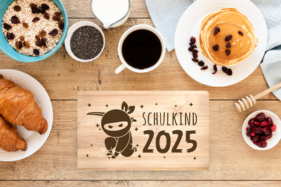 Frühstücksbrettchen - Schulkind 2025 (Ninja)