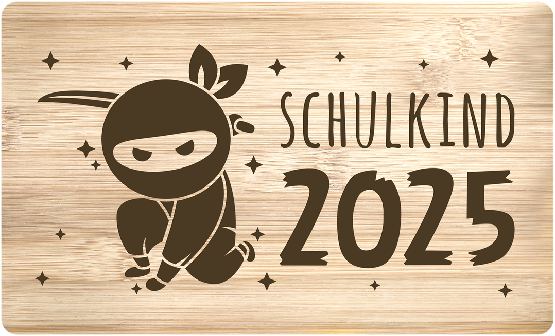 Frühstücksbrettchen - Schulkind 2025 (Ninja)