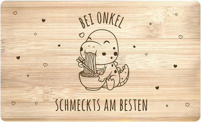 Bild: Frühstücksbrettchen - Bei Onkel schmeckts am besten Geschenkidee