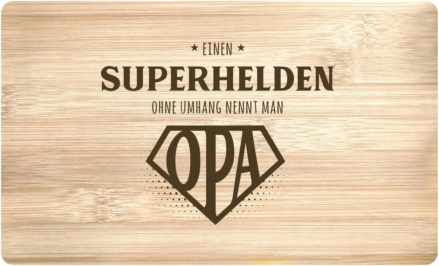 Bild: Frühstücksbrettchen - Einen Superhelden ohne Umhang nennt man Opa Geschenkidee