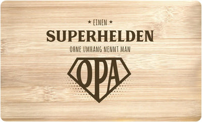 Bild: Frühstücksbrettchen - Einen Superhelden ohne Umhang nennt man Opa Geschenkidee
