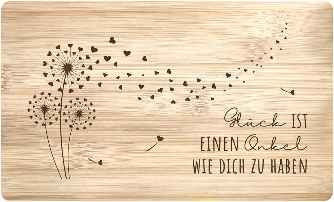 Frühstücksbrettchen - Glück ist einen Onkel wie Dich zu haben