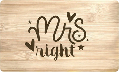 Bild: Frühstücksbrettchen - Mrs. Right und Mr. Right Geschenkidee