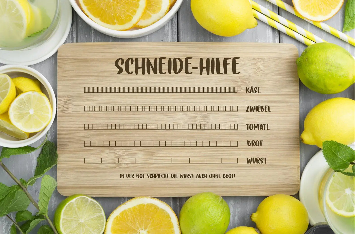 Bild: Frühstücksbrettchen - Schneide-Hilfe Geschenkidee