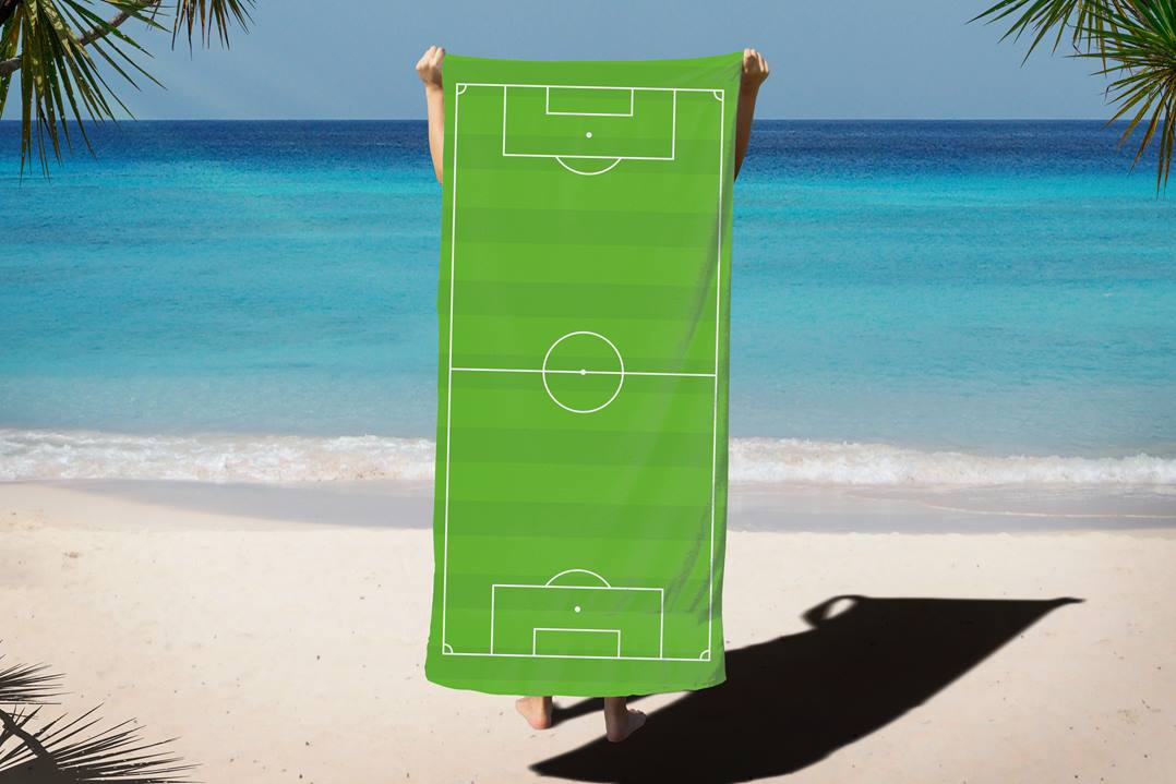 Fußballfeld - Handtuch & Strandtuch