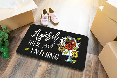 Bild: Fußmatte - Aperol hier entlang. Geschenkidee