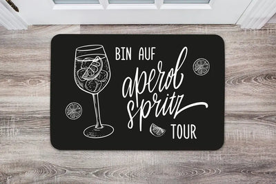 Bild: Fußmatte - Bin auf Aperol Spritz Tour Geschenkidee