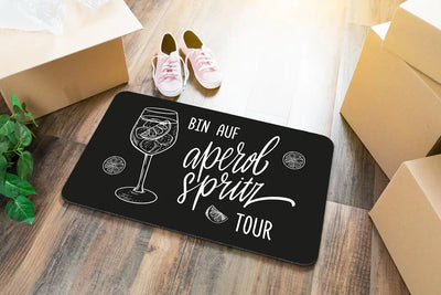 Bild: Fußmatte - Bin auf Aperol Spritz Tour Geschenkidee