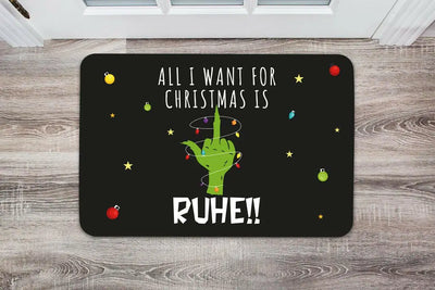 Bild: Fußmatte - Grinch - All I want for Christmas is Ruhe! (Mittelfinger) Geschenkidee