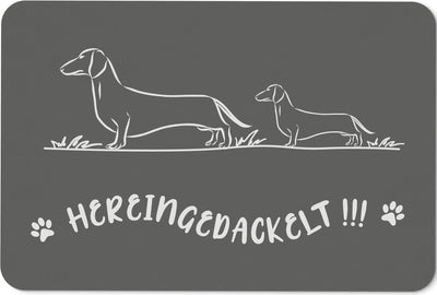 Bild: Fußmatte - Hereingedackelt V2 Geschenkidee