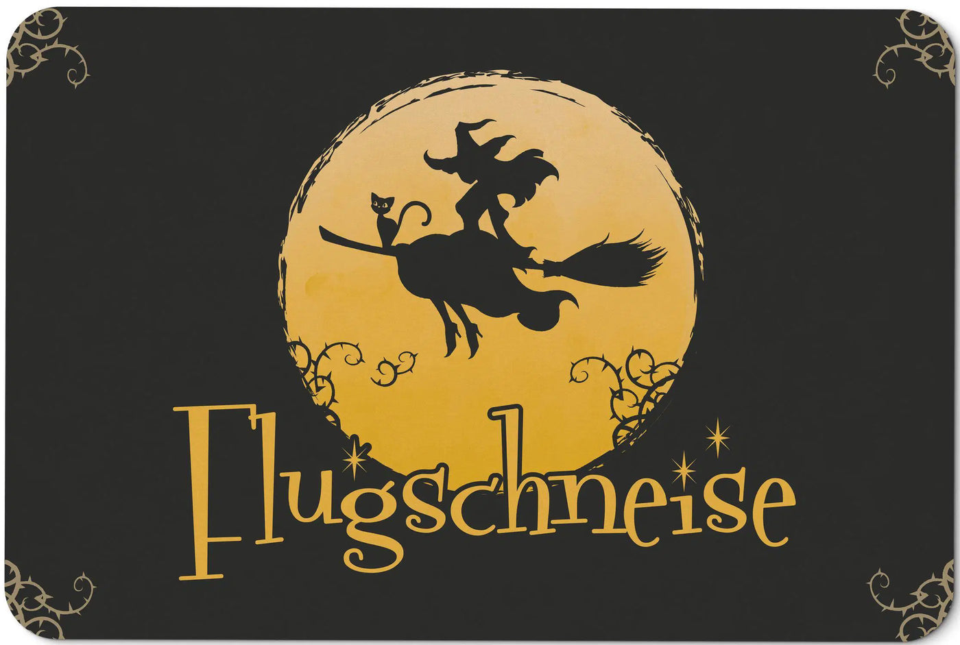 Bild: Fußmatte - Hexe Flugschneise Geschenkidee