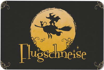 Bild: Fußmatte - Hexe Flugschneise Geschenkidee