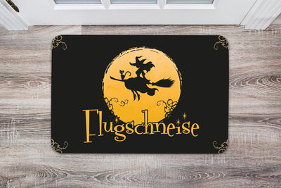 Bild: Fußmatte - Hexe Flugschneise Geschenkidee
