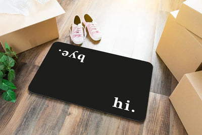 Bild: Fußmatte - hi. bye. Geschenkidee