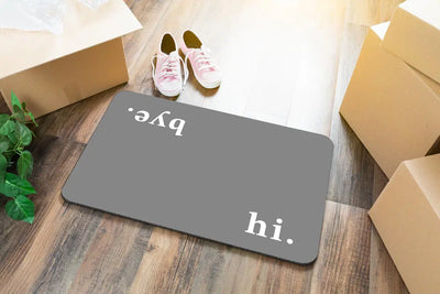 Bild: Fußmatte - hi. bye. Geschenkidee