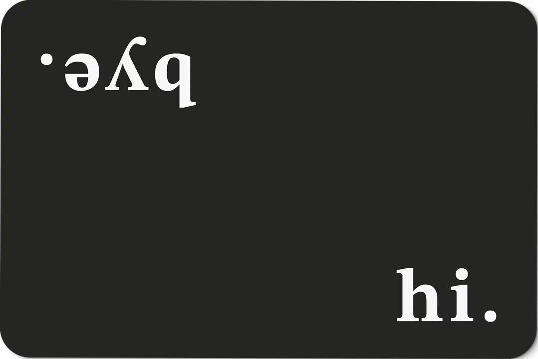 Bild: Fußmatte - hi. bye. Geschenkidee