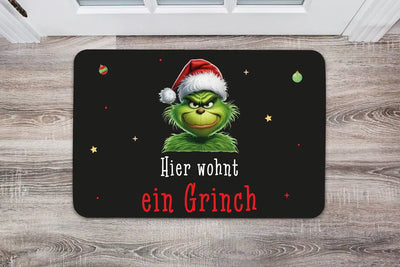 Bild: Fußmatte - Hier wohnt ein Grinch (CS) Geschenkidee