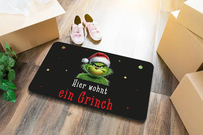 Bild: Fußmatte - Hier wohnt ein Grinch (CS) Geschenkidee