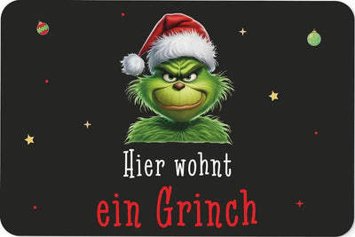 Bild: Fußmatte - Hier wohnt ein Grinch (CS) Geschenkidee