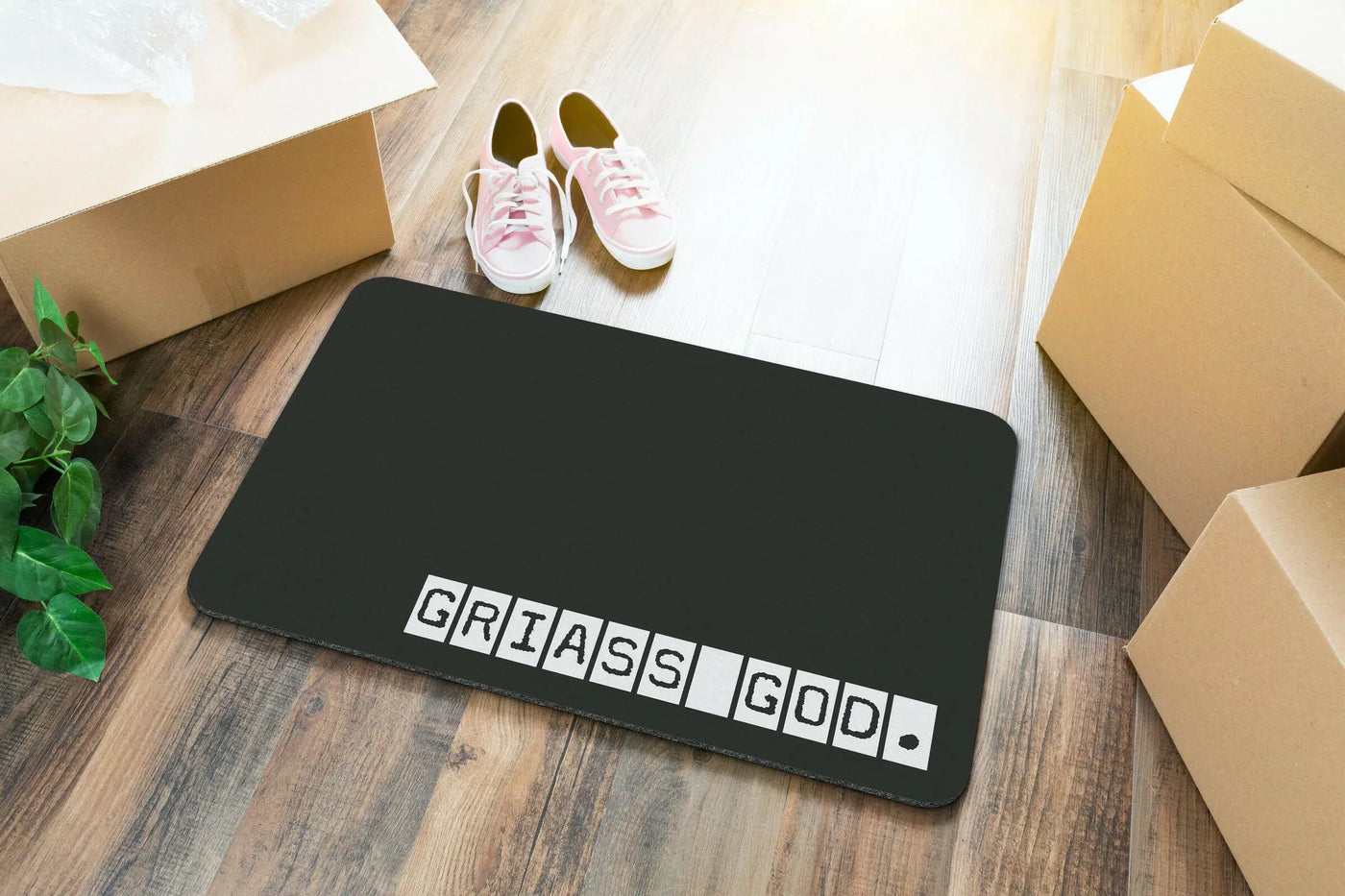 Bild: Fußmatte - Griass God Geschenkidee