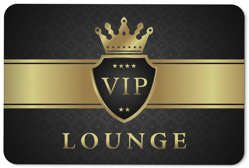 VIP LOUNGE Fußmatte Schwarz Fußabtreter Deluxe Members Türmatte