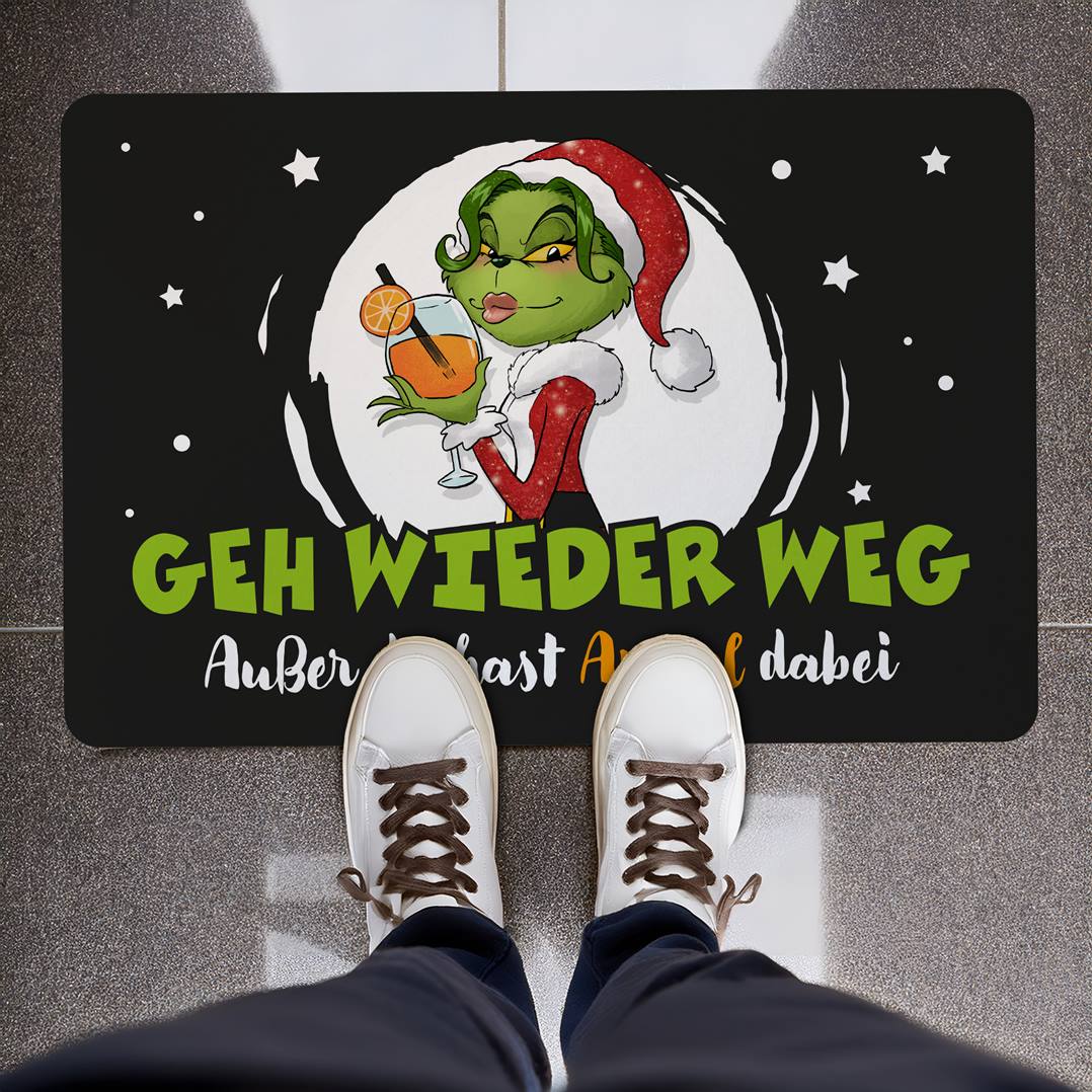 Fußmatte - Miss Grinch - Geh wieder weg! Außer Du hast Aperol dabei.