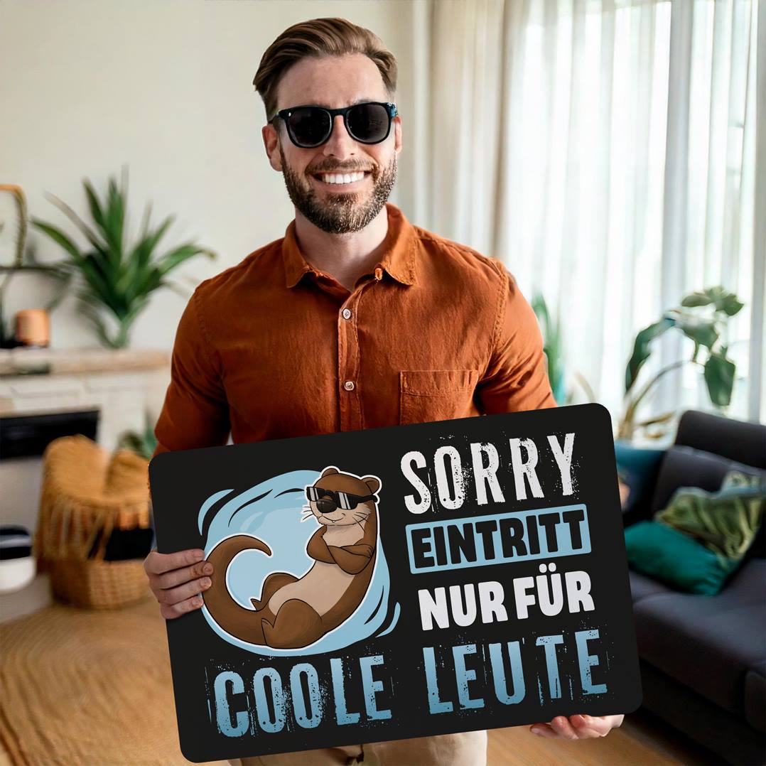 Fußmatte - Sorry, Eintritt nur für coole Leute (Otter)