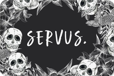 Bild: Fußmatte Totenkopf - Servus. Geschenkidee