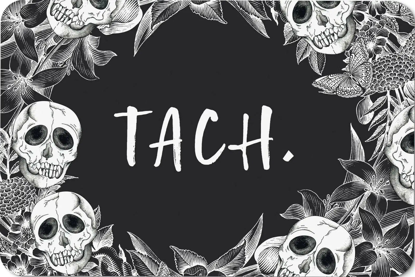 Bild: Fußmatte Totenkopf - Tach. Geschenkidee