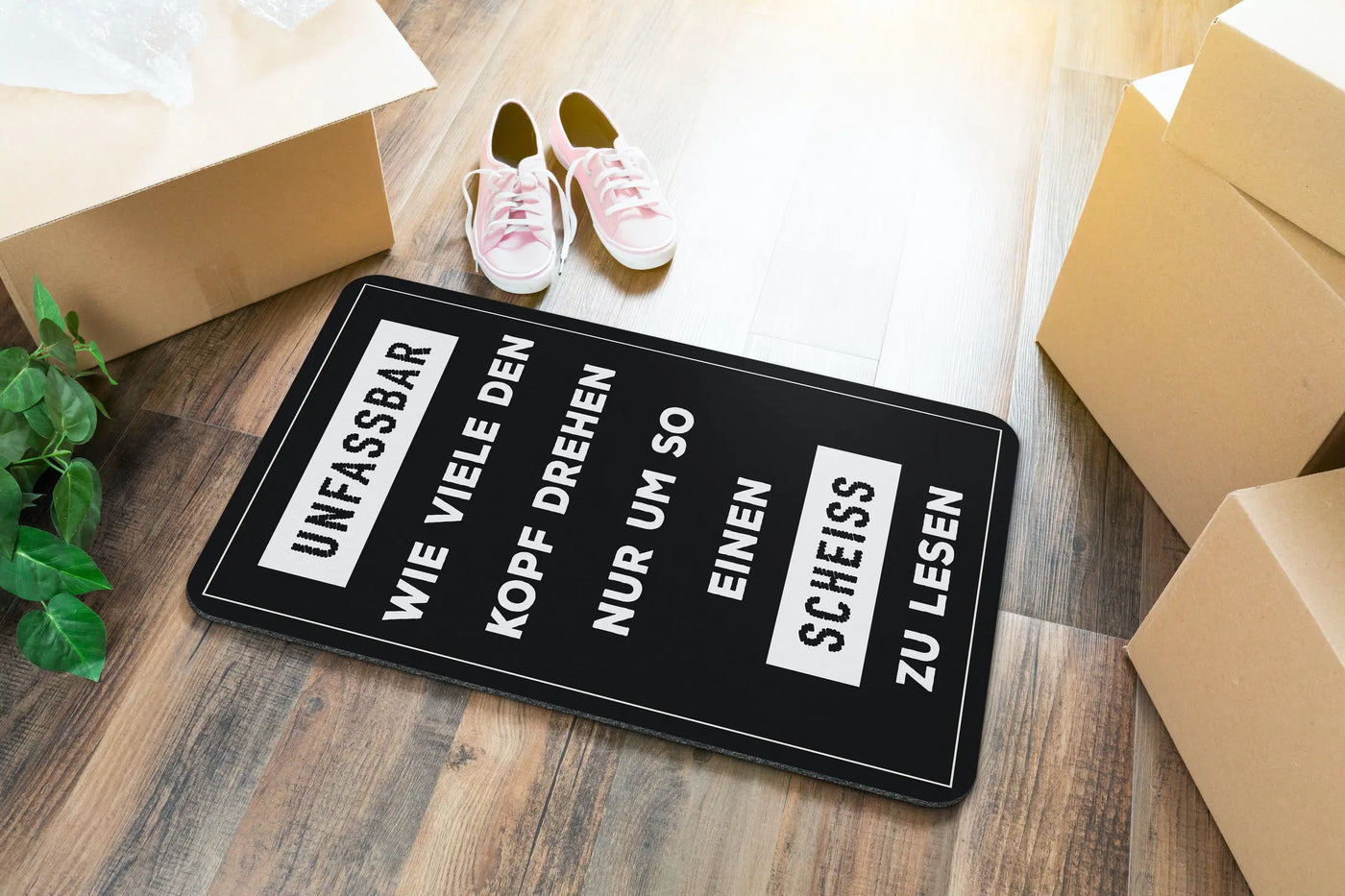 Bild: Fußmatte - Unfassbar Wie viele den Kopf drehen um so einen scheiss zu lesen Geschenkidee