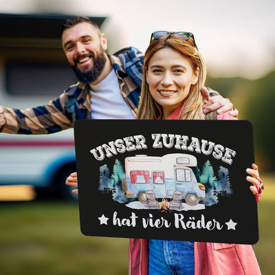 Fußmatte - Unser Zuhause hat vier Räder (Wohnmobil)